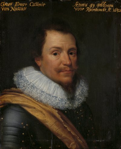 Portret van Ernst Casimir, Graaf van Nassau-Dietz door Michiel Jansz van Mierevelt